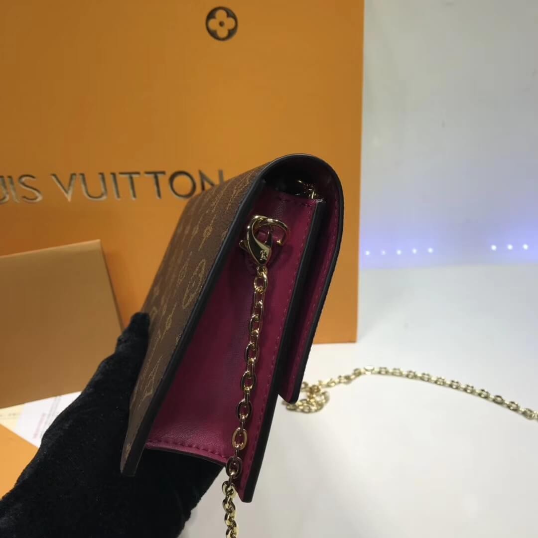 Louis Vuitton Monogram Canvas Flore Chain Wallet M67404 M67405