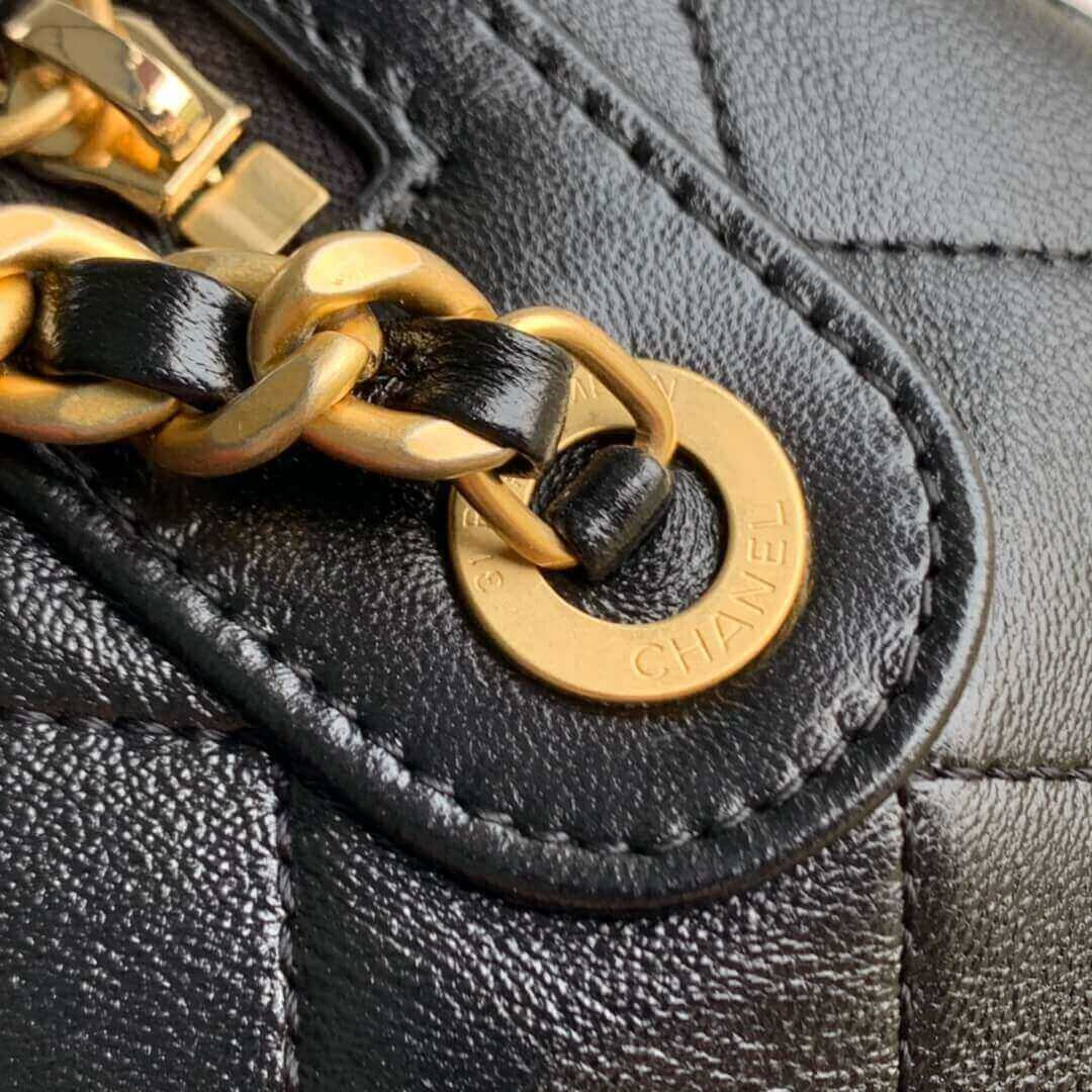 Chanel Shiny Lambskin Small Bowling Bag AS1899