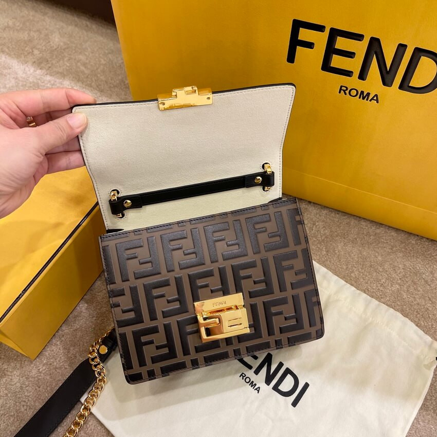 Fendi Kan U Small Bag With Embossed FF Logo 8M0417