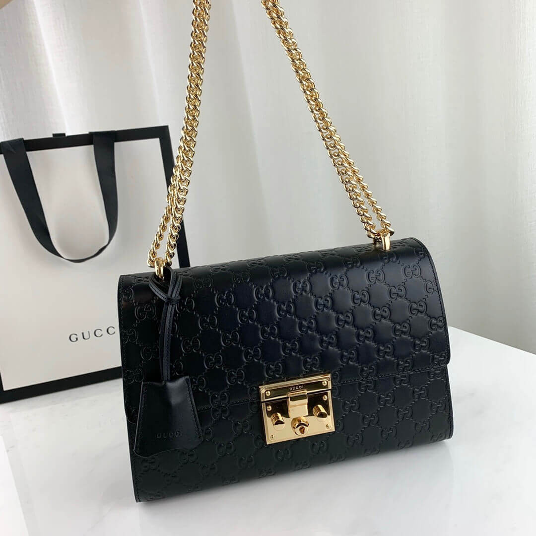 Gucci Padlock Medium Signature GG Shoulder Bag 409486
