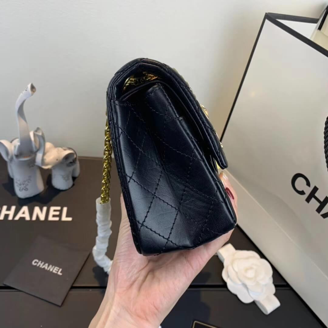 Chanel Aged Calfskin Lucky Charms 2.55 Flap Bag A01112