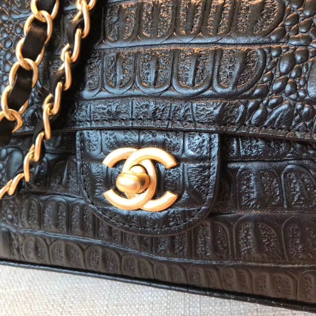 Chanel Alligator Flap Classic Bag 1112