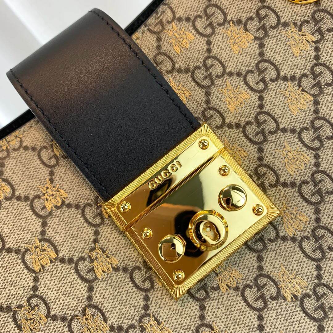 Gucci Padlock GG Supreme Bees Medium Shoulder Bag 479197