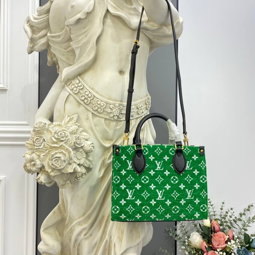 Louis Vuitton Monogram Jacquard Velvet Onthego PM M46216 Green