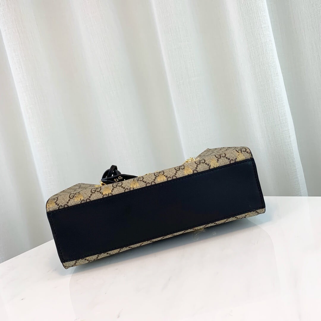 Gucci Padlock Small GG Bees Shoulder Bag 498156