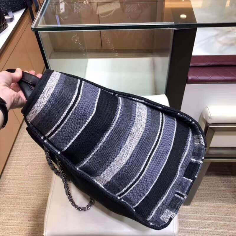 Chanel Deauville Tote 38cm Canvas Bag A66941 Multi