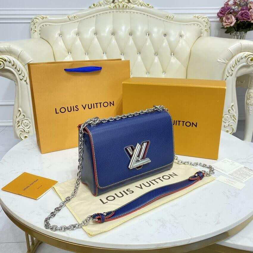 Louis Vuitton Epi Leather Twist MM M50282 Navy Blue/Red