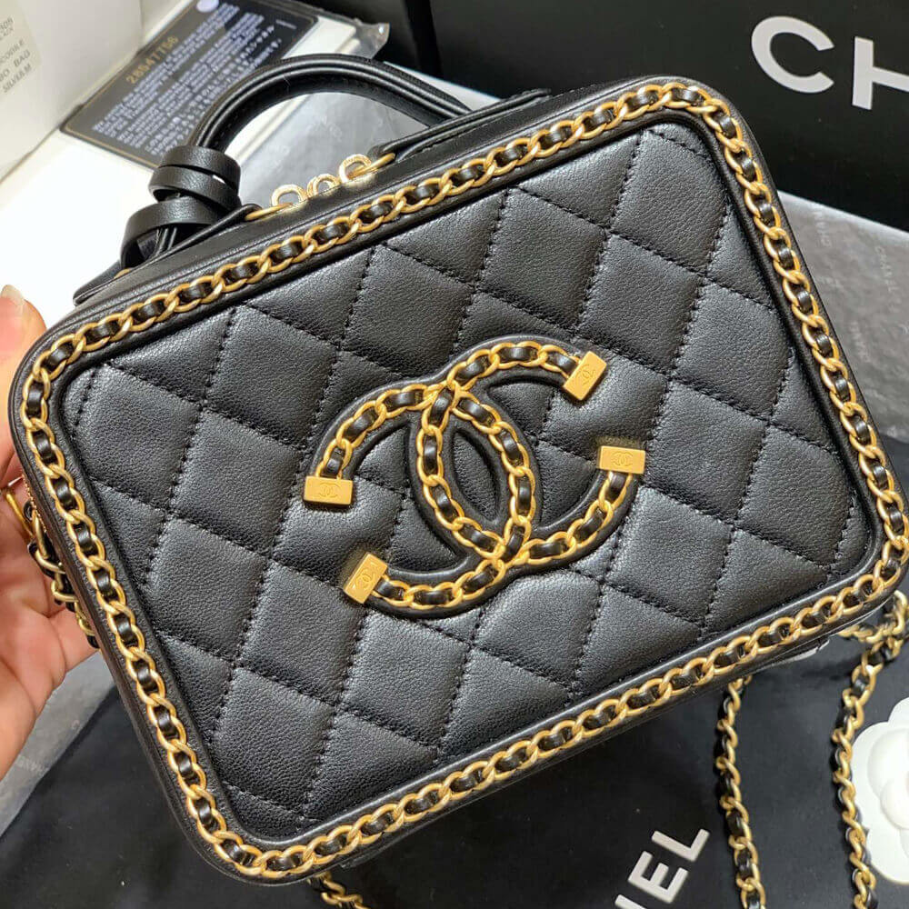 Chanel Chain Around CC Filigree Small Vanity Bag AS1785