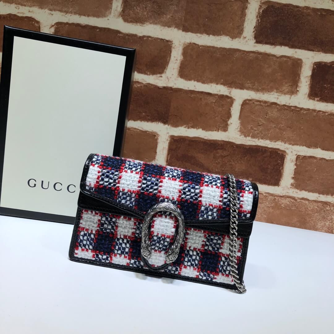 Gucci Dionysus Check Tweed Mini Bag 476432
