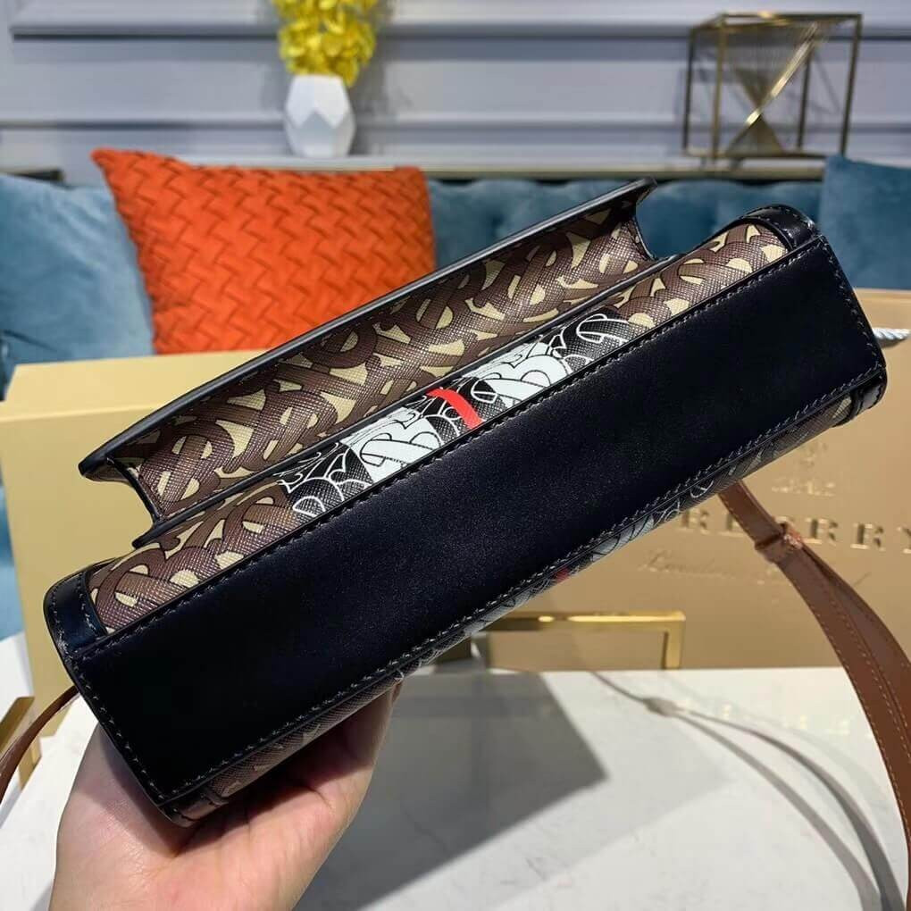 Burberry Small Monogram Stripe E-canvas Pocket Bag 80193631