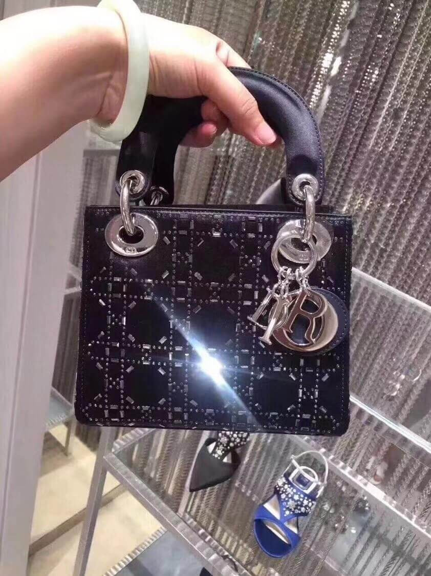 Christian Dior Rhinestones Mini Lady Dior Bag M0500