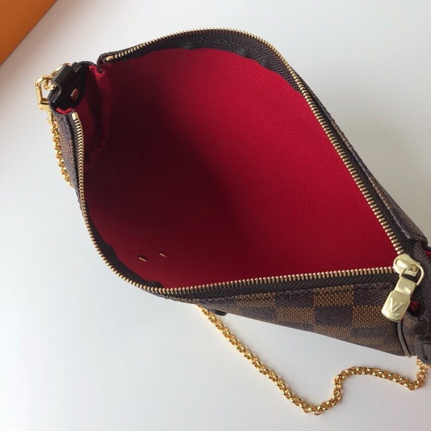 Louis Vuitton Damier Ebene Canvas Eva Clutch N55213