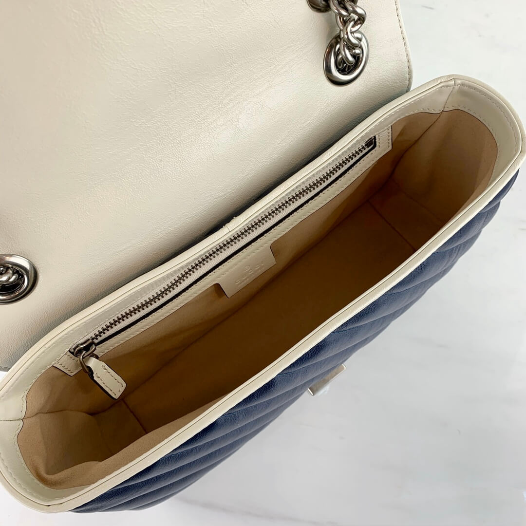 Gucci GG Marmont Small Shoulder Bag 443497 Blue