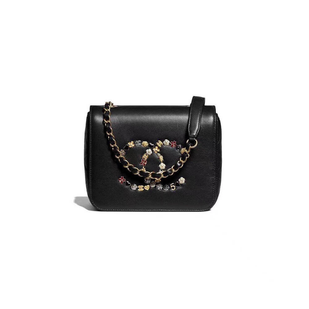 Chanel Studded CC Detail Flap Bag AS1181