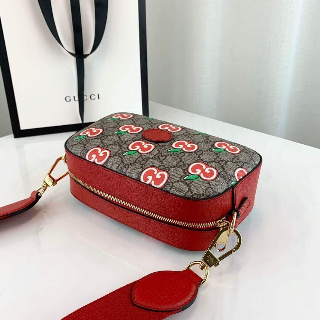 Gucci GG Apple Print Small Shoulder Bag 574886