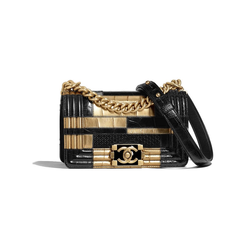 Chanel Small Boy Chanel Handbag A67085 Gold/Black