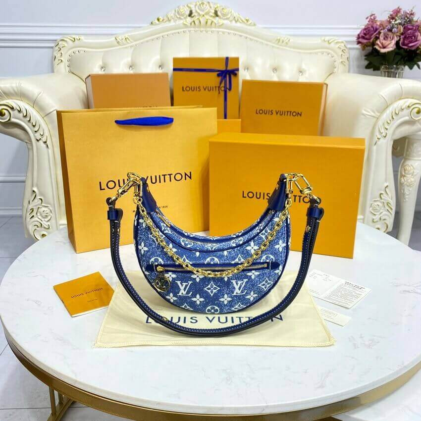 Louis Vuitton Monogram Denim Loop Bag M81166 Blue