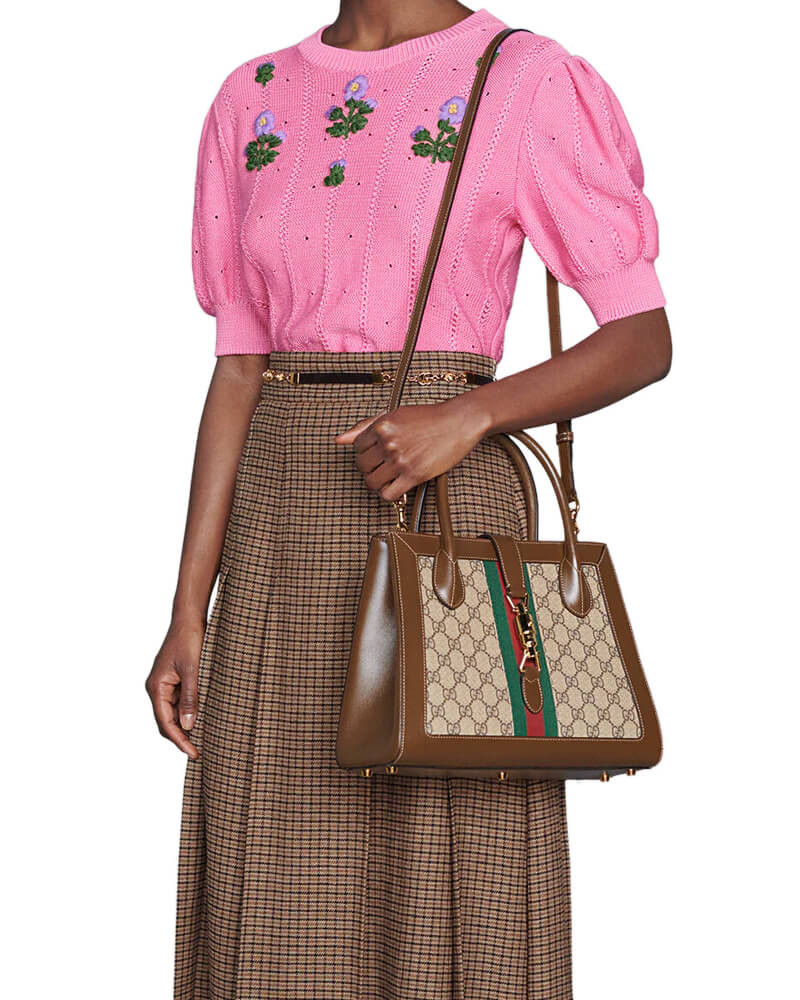 Gucci Jackie 1961 Medium Tote Bag 649016 GG Supreme