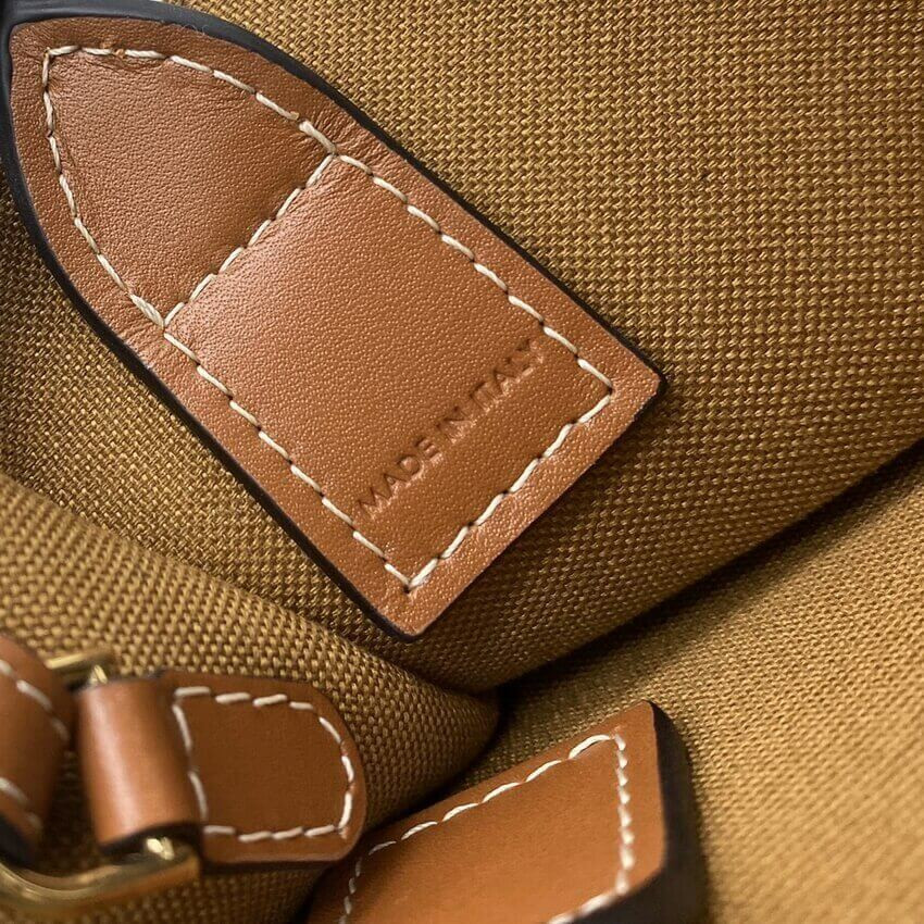 Celine Mini Vertical Cabas In Triomphe Canvas 194372 White