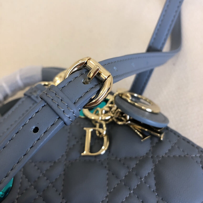 Christian Dior Micro Lady Dior Bag Cannage Lambskin S0856