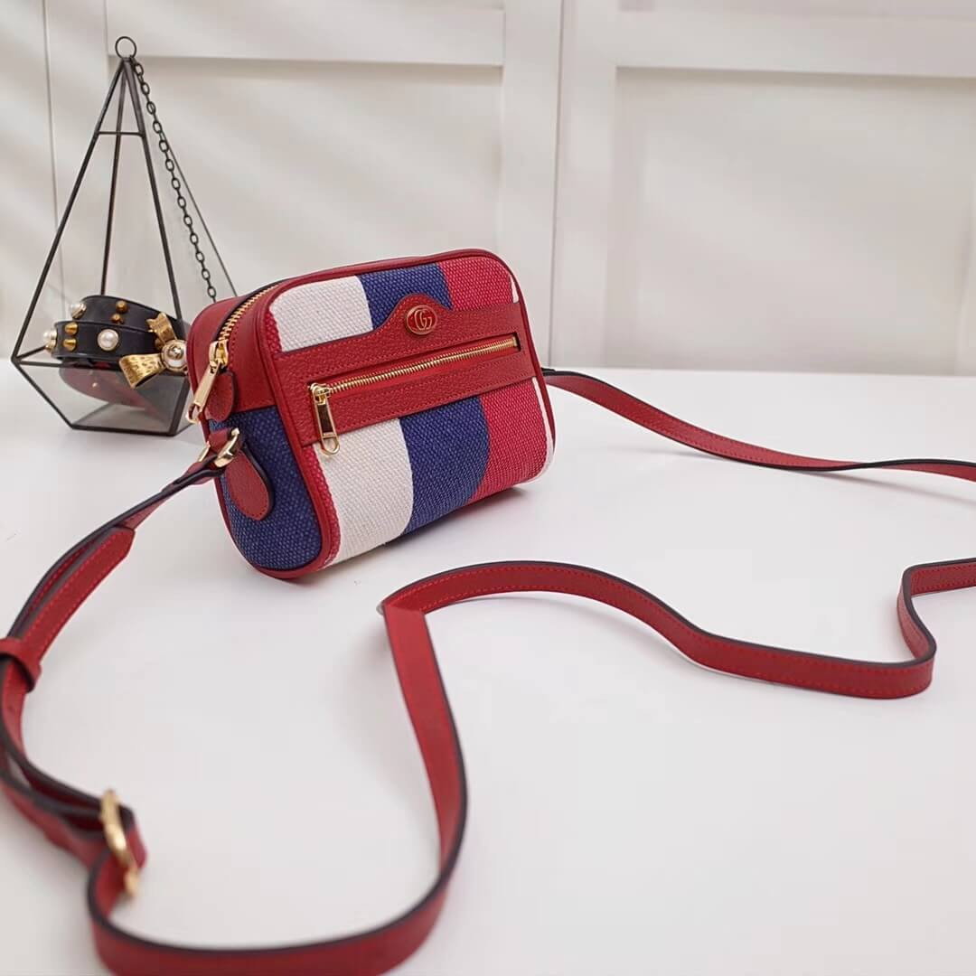 Gucci Ophidia Sylvie Stripe Canvas Mini Bag 517350