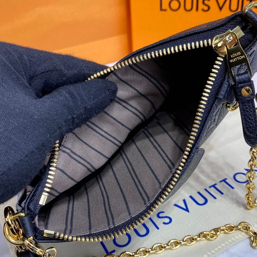 Louis Vuitton Monogram Empreinte Easy Pouch On Strap M80349 Black