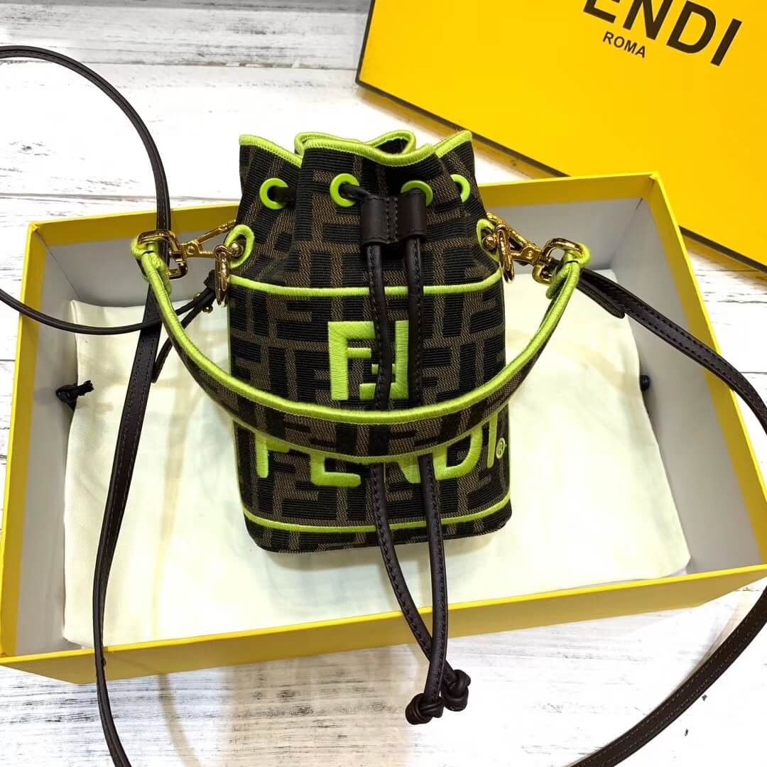 Fendi Mon Tresor Roma Amor Fabric Mini Bag 8BS010