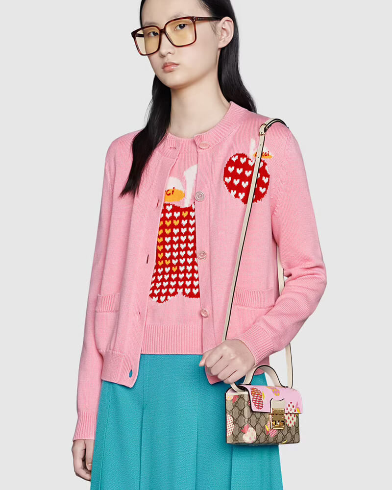 Gucci Les Pommes Padlock Mini Bag 652683