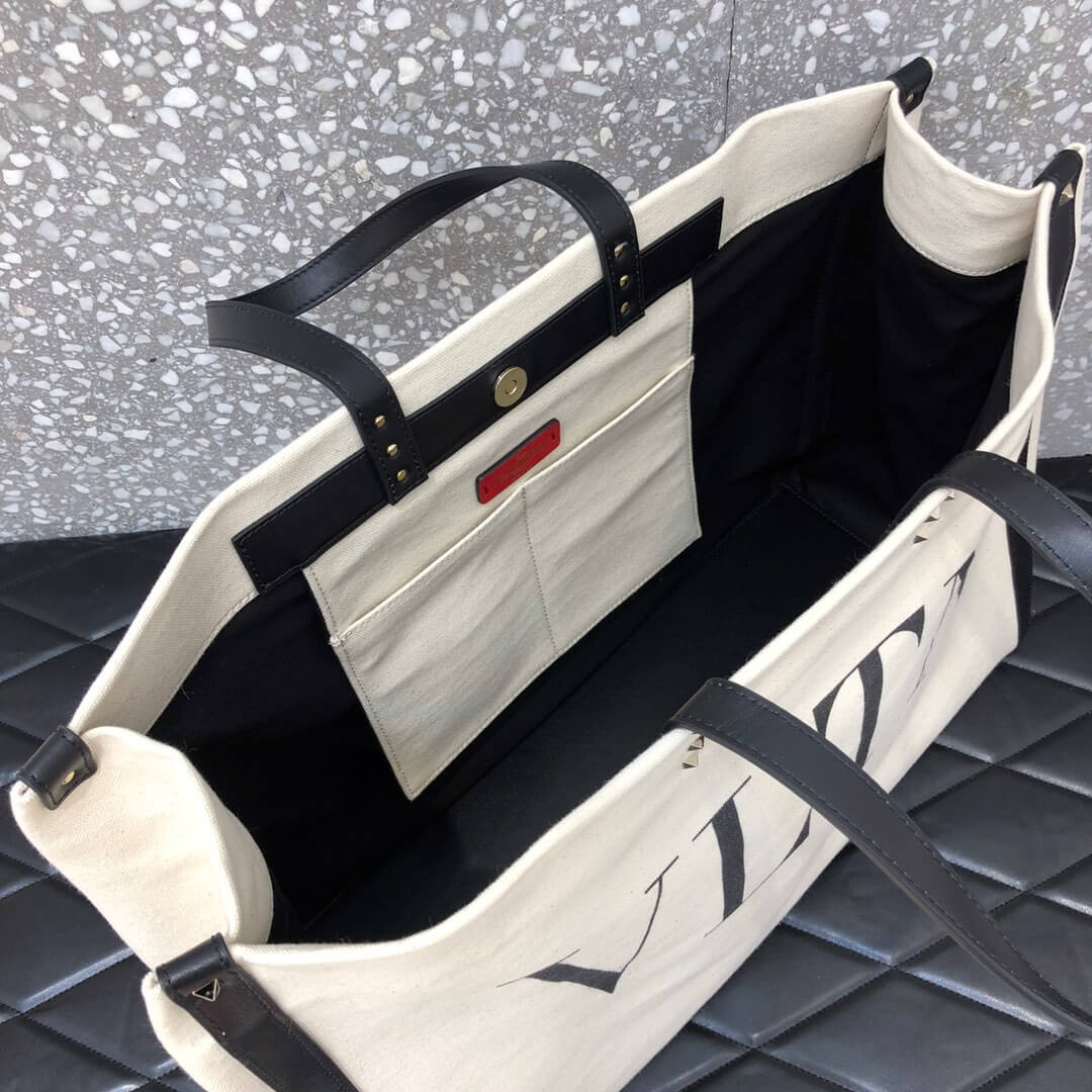 Valentino Garavani VLTN Canvas Shopping Bag 90011
