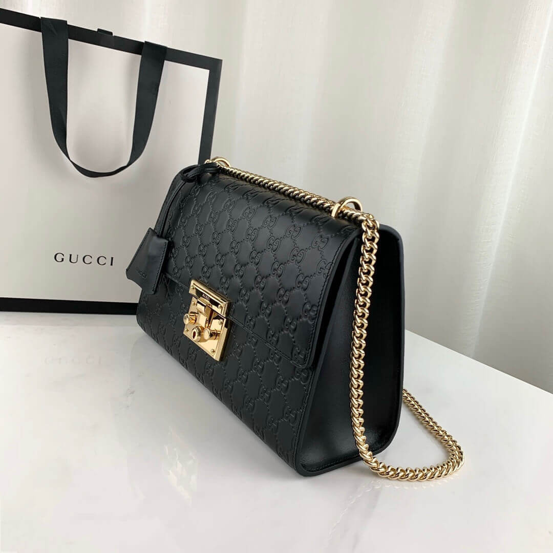 Gucci Padlock Medium Signature GG Shoulder Bag 409486