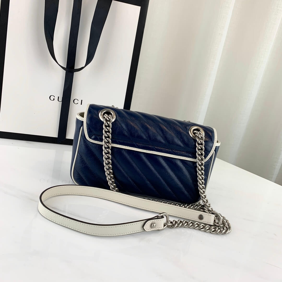 Gucci GG Marmont Matelassé Mini Bag 446744 Blue