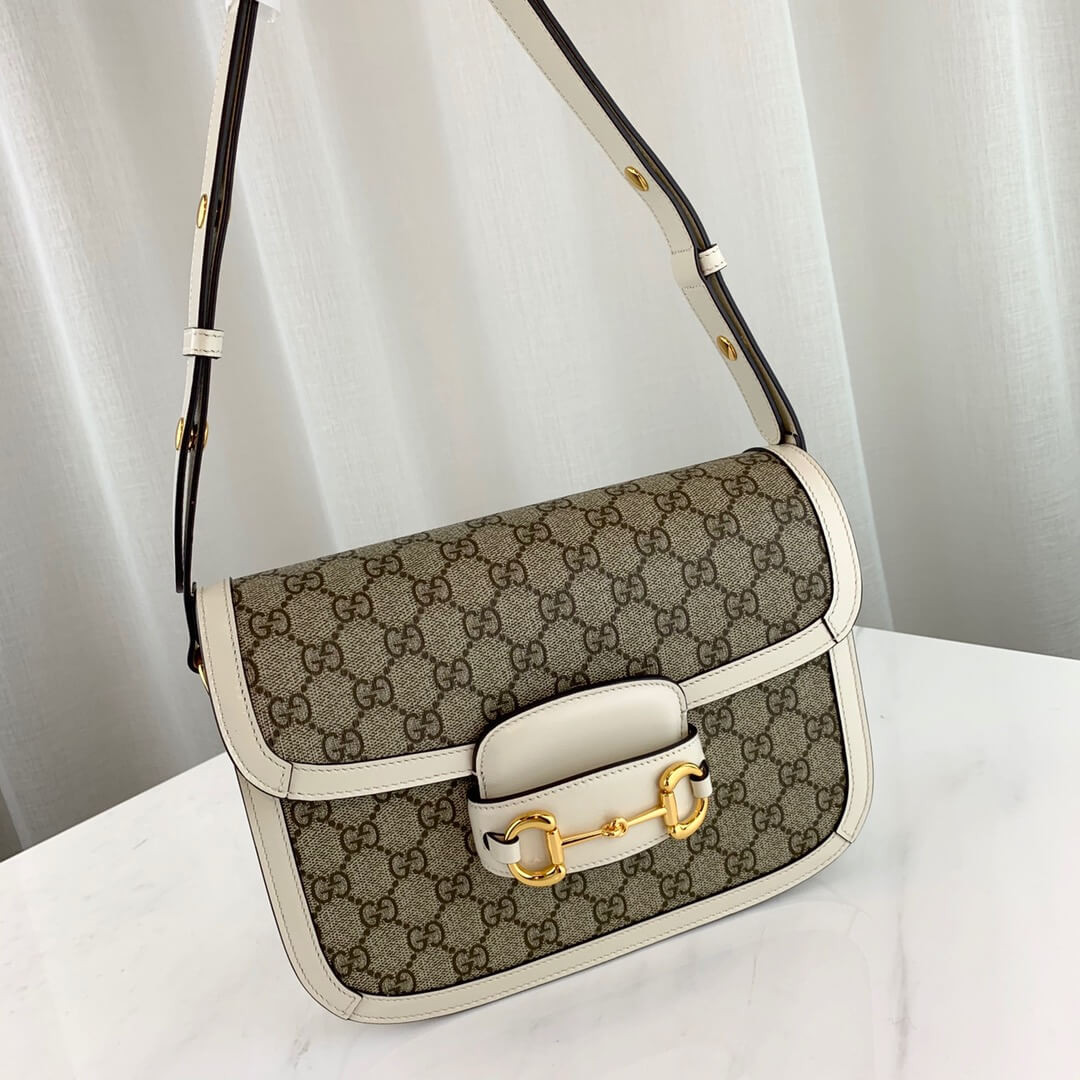 Gucci 1955 Horsebit GG Supreme Shoulder Bag 602204