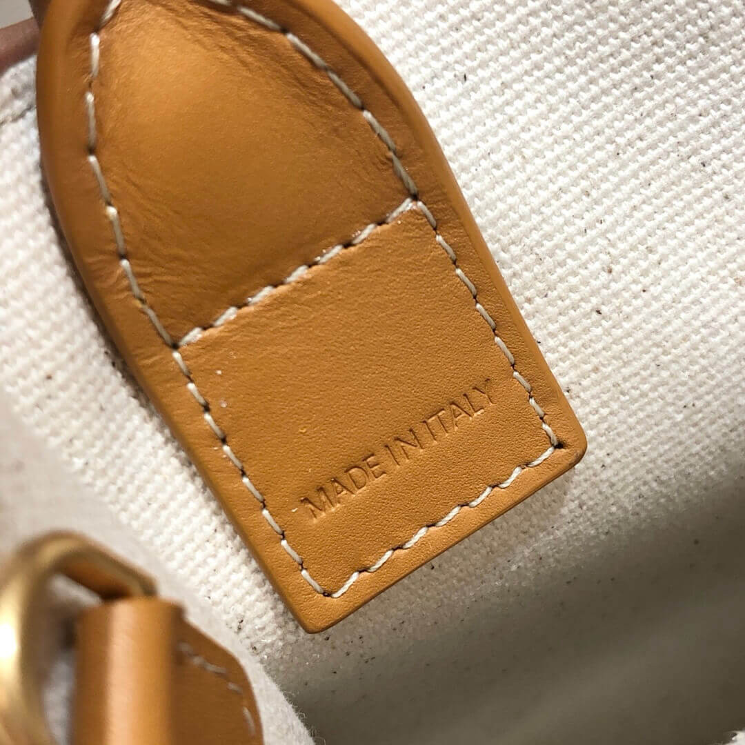 Celine Mini Vertical Cabas  In Canvas and Calfskin 193302