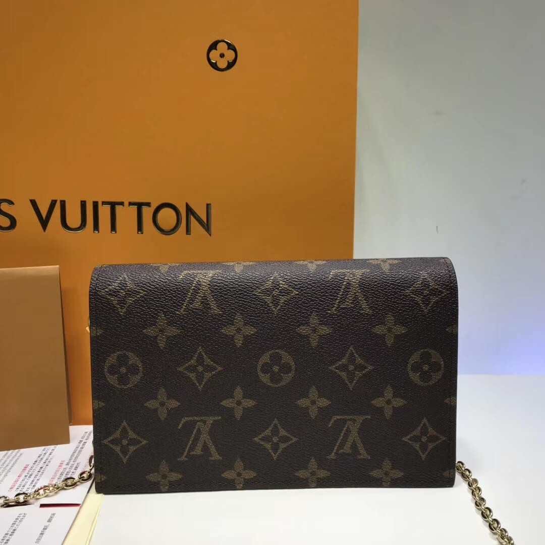Louis Vuitton Monogram Canvas Flore Chain Wallet M67404 M67405