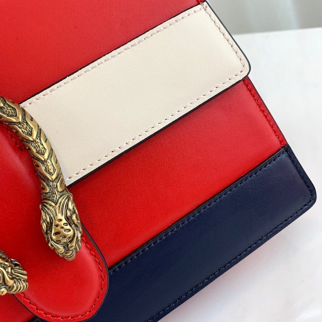 Gucci Dionysus Medium Top Handle Bag 448075 Red/White/Blue