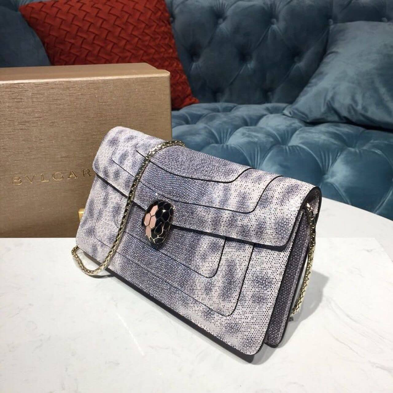 Bvlgari Serpenti Forever Shoulder Bag 25cm in Karung Skin 2858505