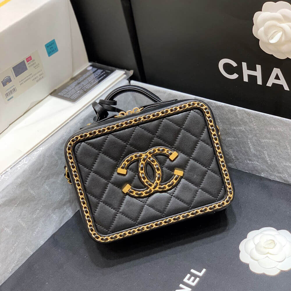 Chanel Chain Around CC Filigree Small Vanity Bag AS1785