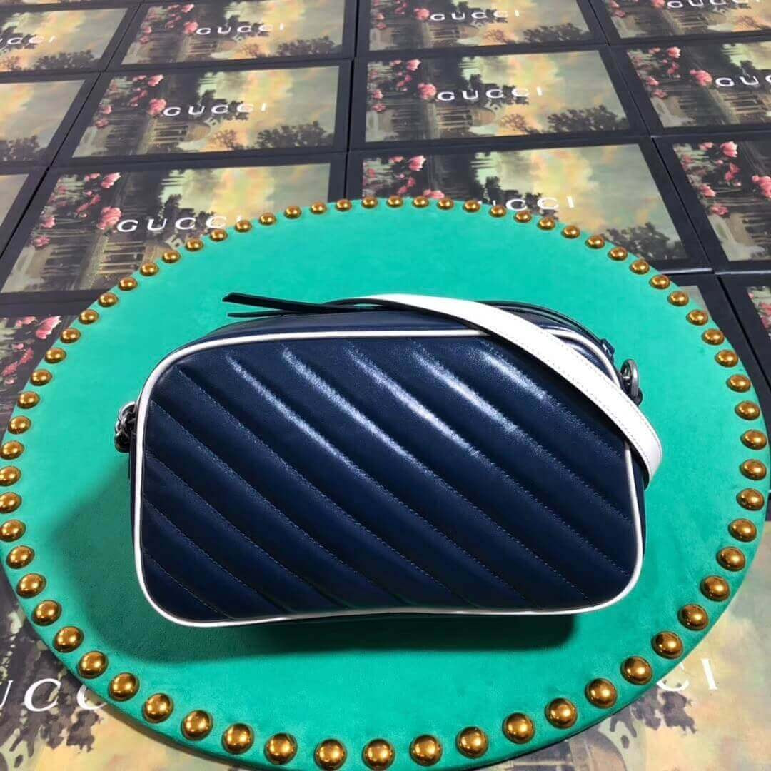 Gucci GG Marmont Small Shoulder Bag 447632 Blue