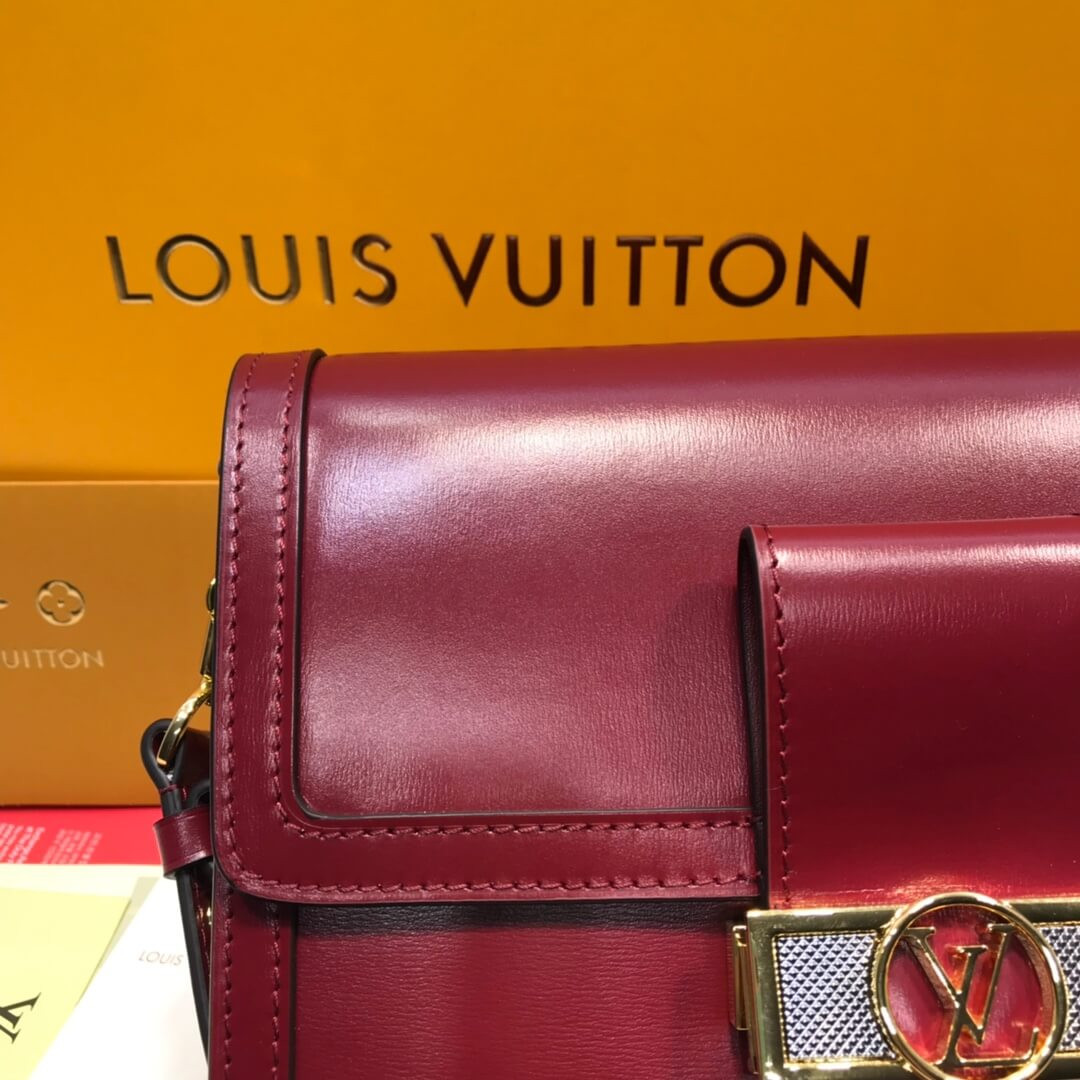 Louis Vuitton Smooth Calfskin Leather Dauphine MM M55735 M55821
