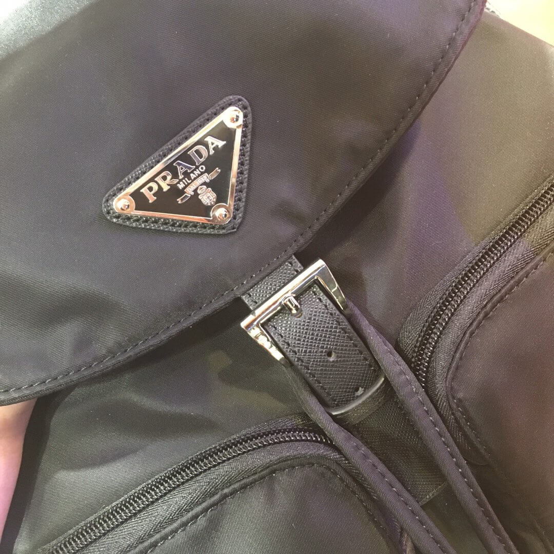 Prada Nylon and Saffiano Leather Backpack 1BZ005