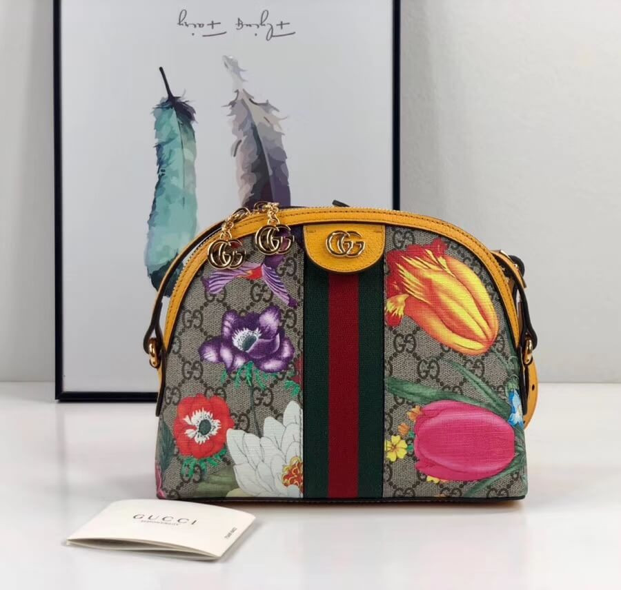 Gucci Ophidia GG Flora Small Shoulder Bag 499621