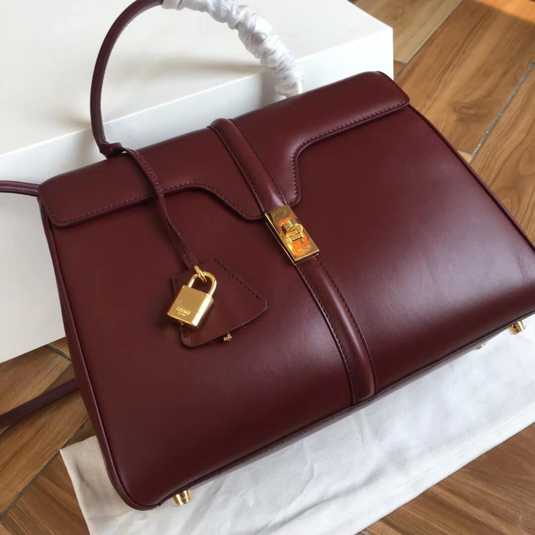 Celine Medium 16 Bag In Satinated Calfskin 187373
