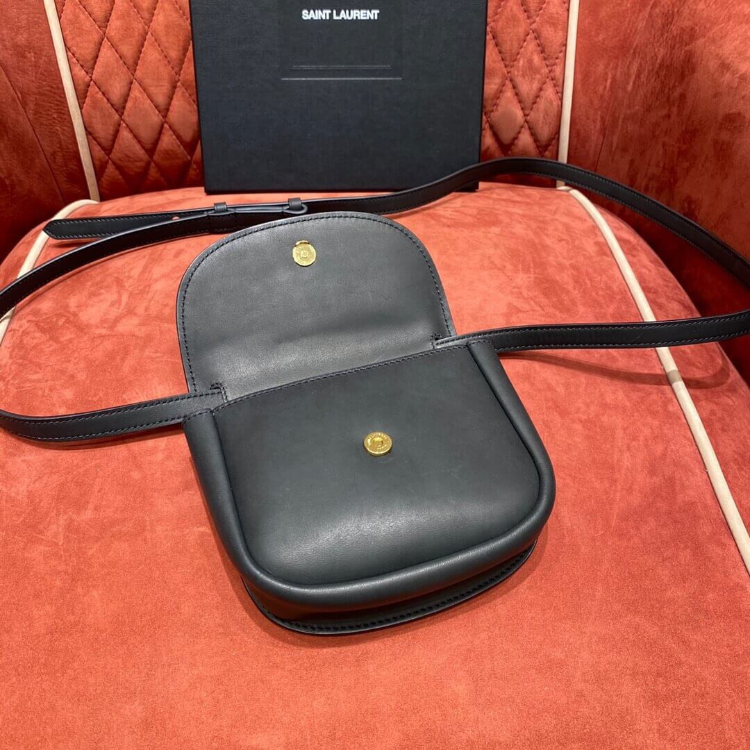 Saint Laurent Kaia YSL-Plaque Mini Leather Satchel 623097