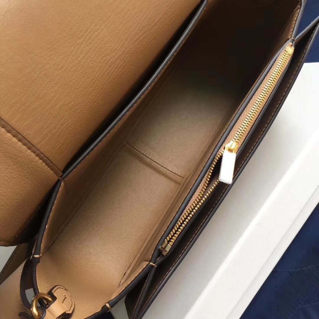 Celine Frame Medium Shoulder Bag 180263 Apricot/Yellow