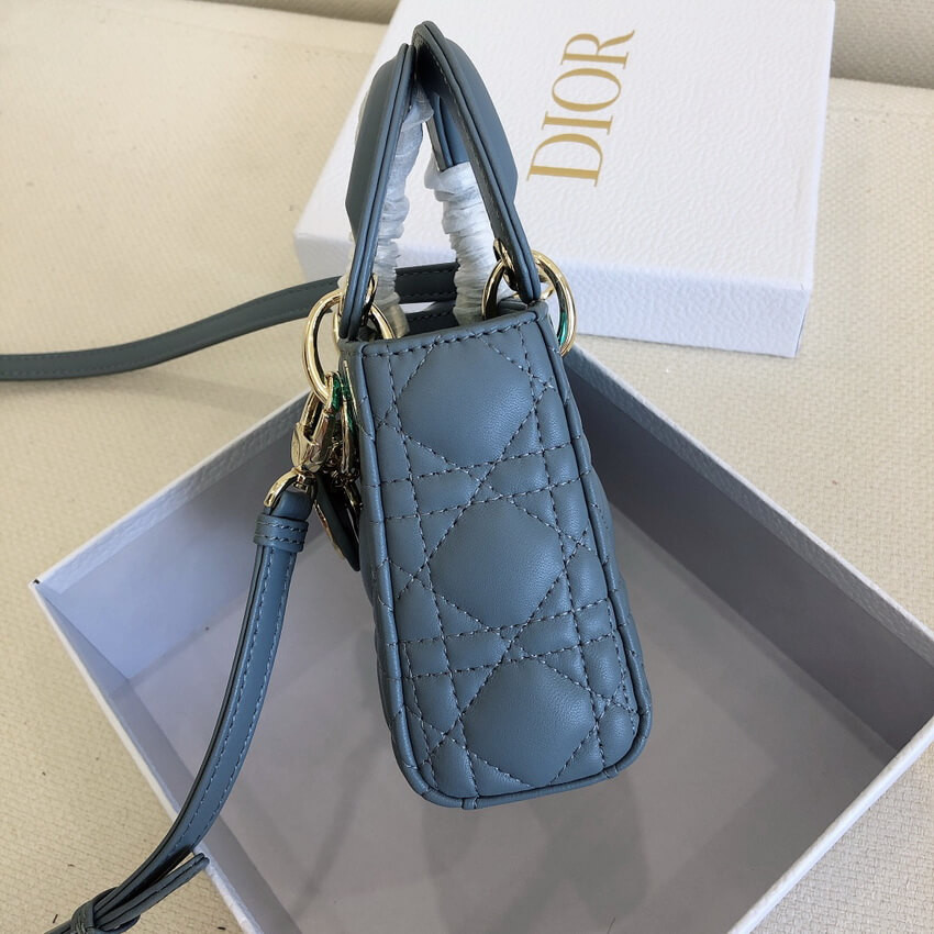 Christian Dior Micro Lady Dior Bag Cannage Lambskin S0856
