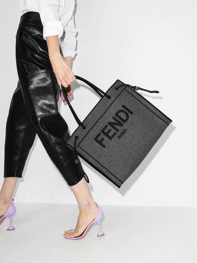 Fendi Logo Wool Shopper 8BH379