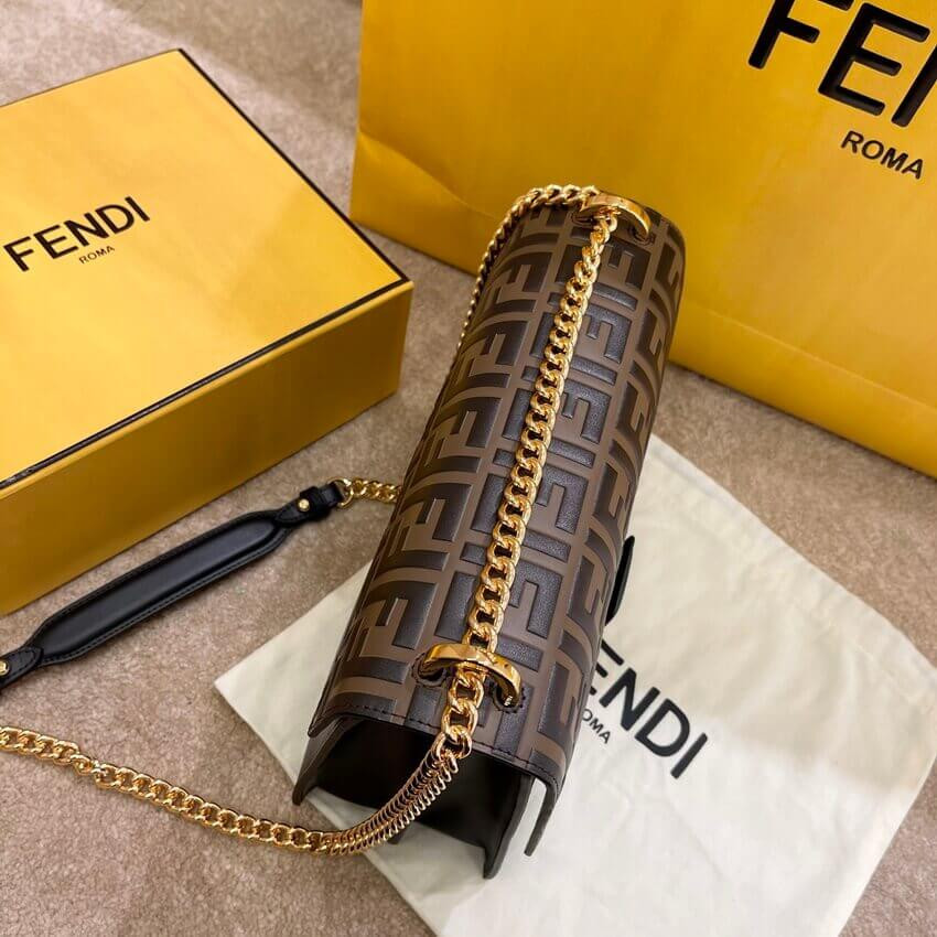 Fendi Kan U Medium Leather Shoulder Bag 8M5327