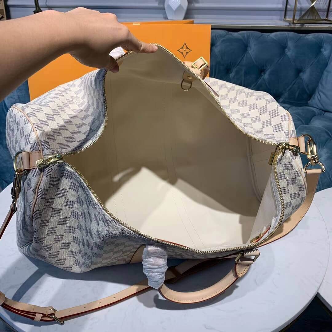 Louis Vuitton Damier Azur Keepall Bandouliere 55 N41429