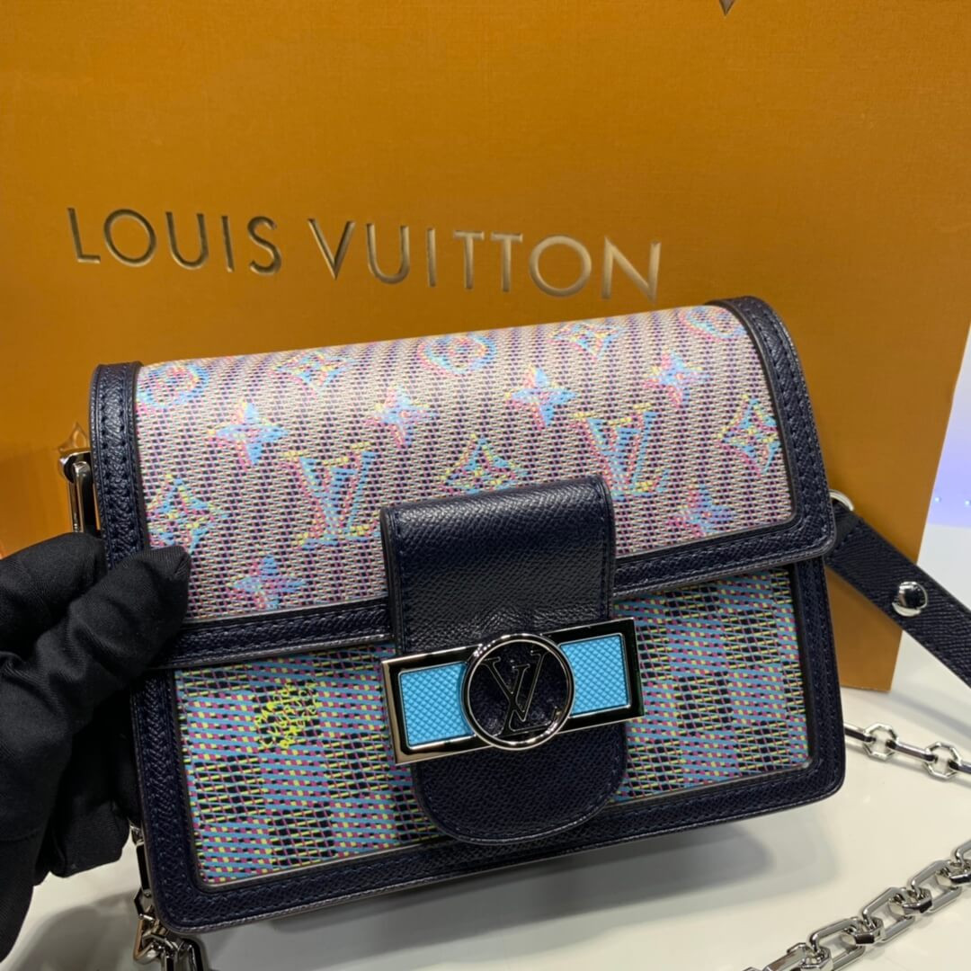 Louis Vuitton Printed Calf Leather Mini Dauphine M55454
