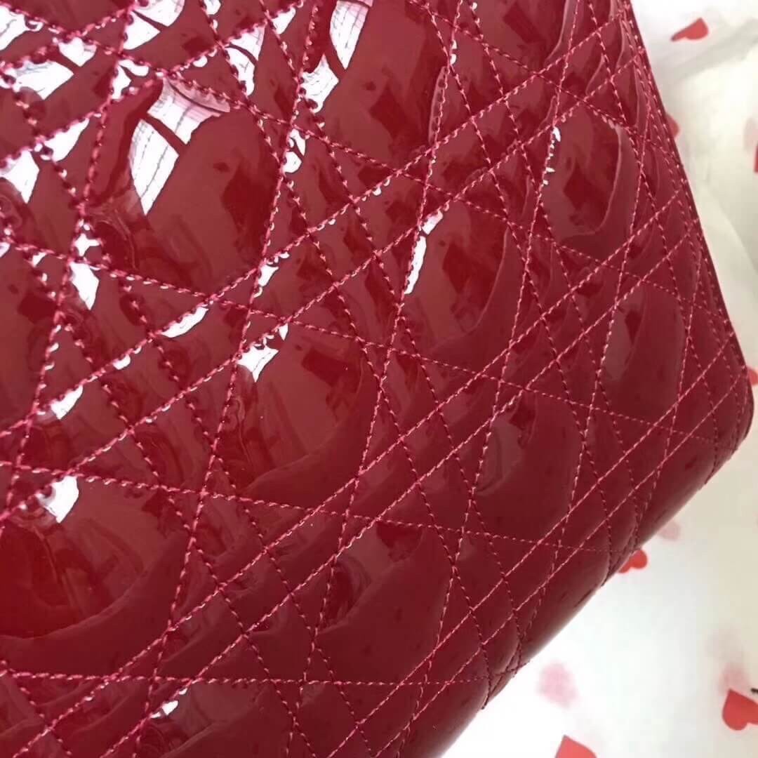 Christian Dior Patent Calfskin Lady Dior Bag M0565